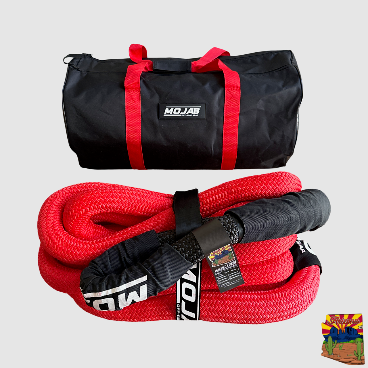 1 1/2” x 30' Kinetic rope with storage bag – MOJAB OFFROAD
