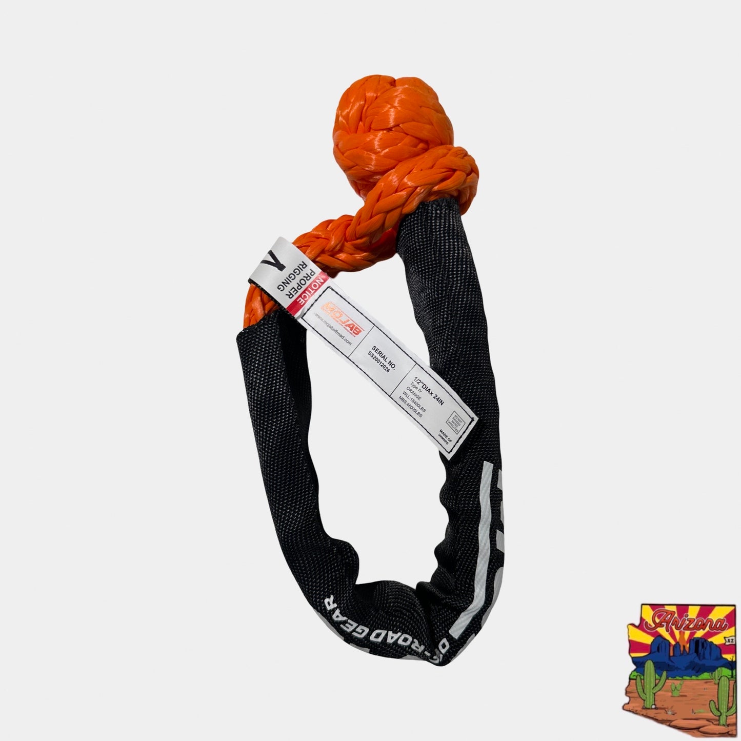 Soft Shackle 1/2'' x 24” with sleeve and bag (Single Shackle) (Lifetime Warranty)