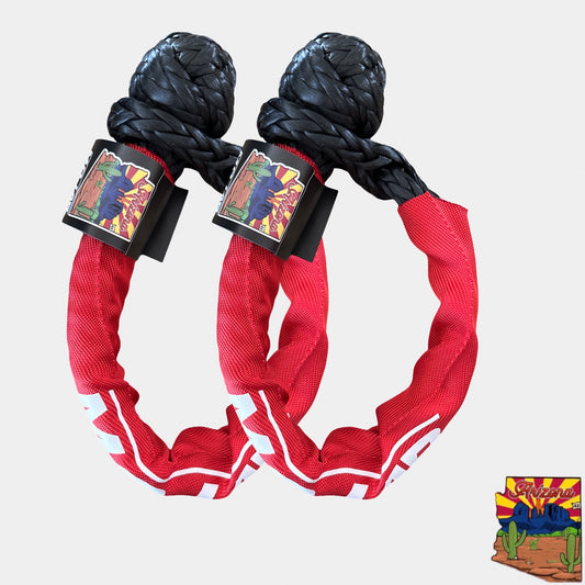  1/2'' x 24'' Black Soft shackle with Red Sleeve