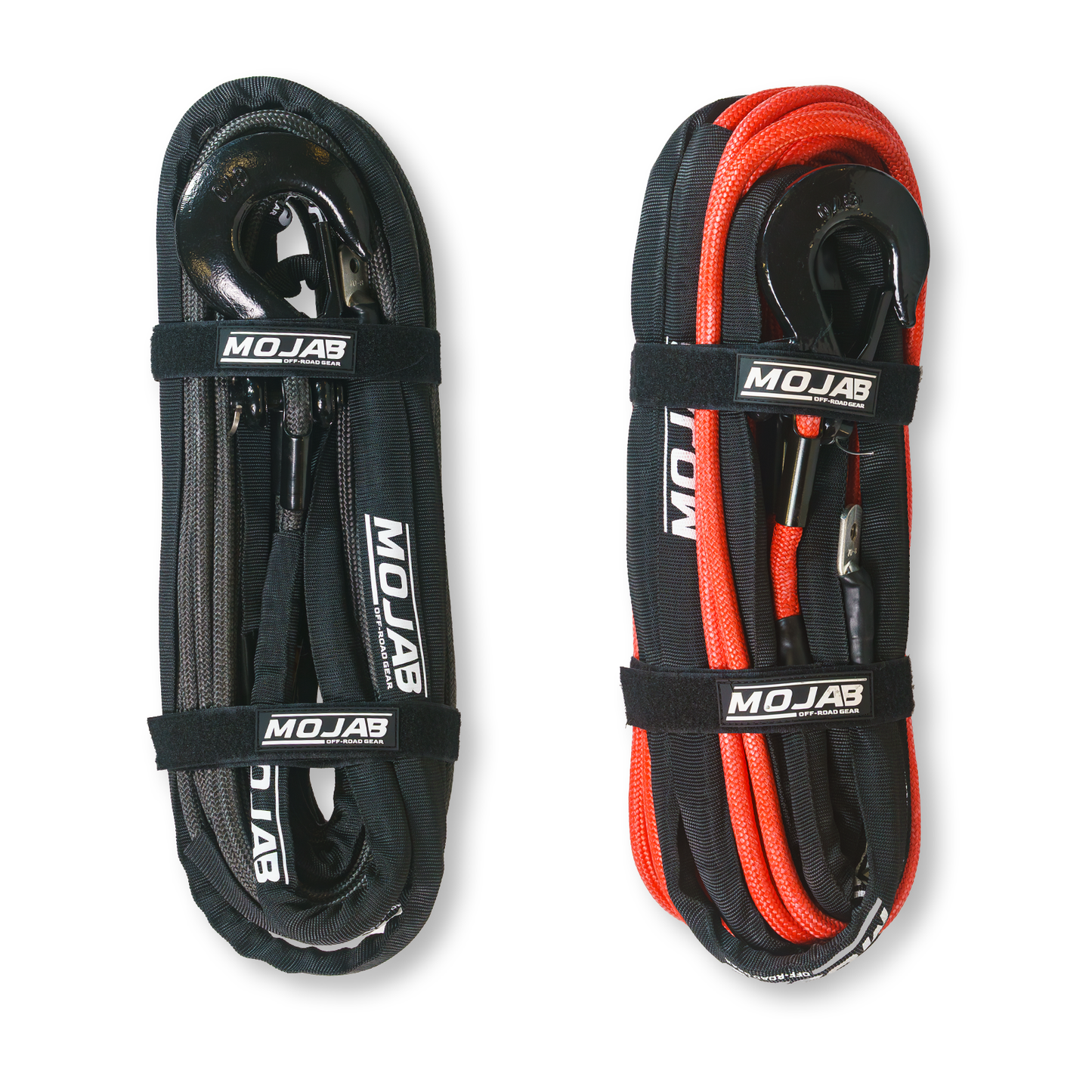 3/8'' x 85' Double Braided Winch Rope with Removeable forged winch hook