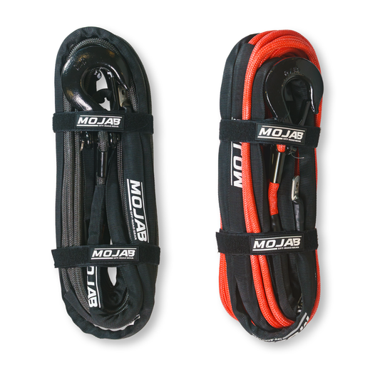 3/8'' x 85' Double Braided Winch Rope with Removeable forged winch hook