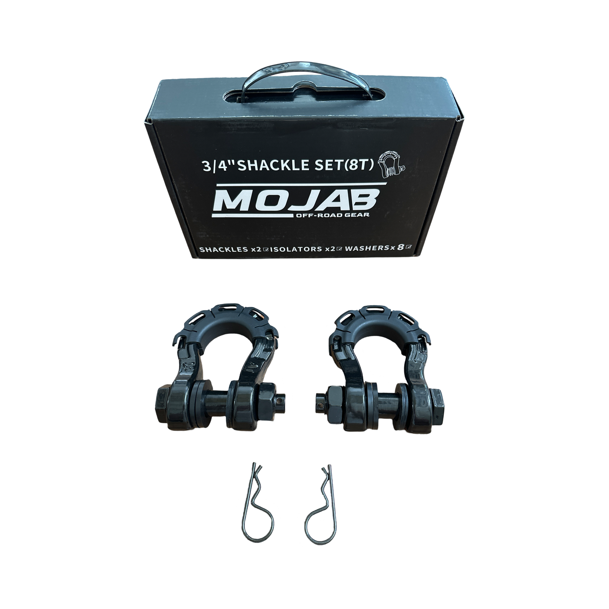 3/4” Forged Steel D-shackle set (8T) (LIFE TIME WARRANTY