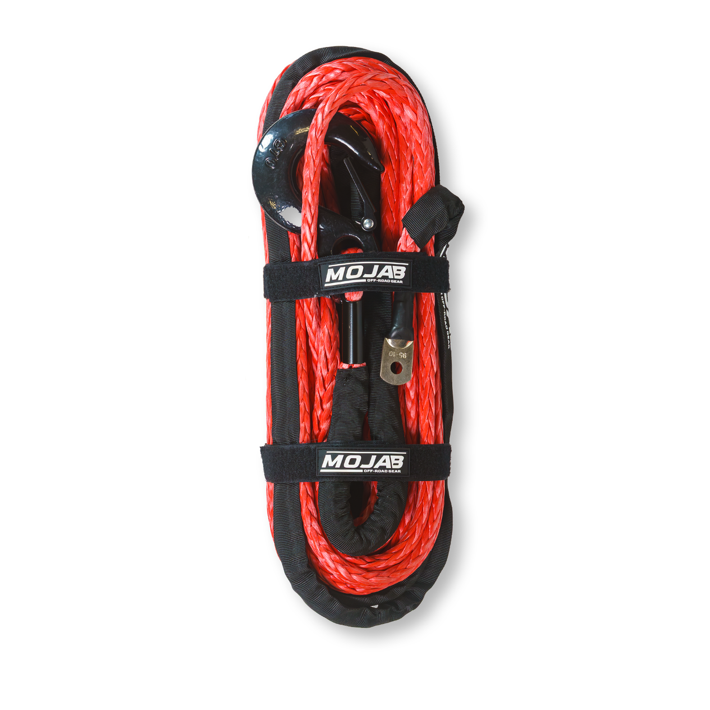 3/8'' x 85' Synthetic Winch Rope with Removeable forged winch hook