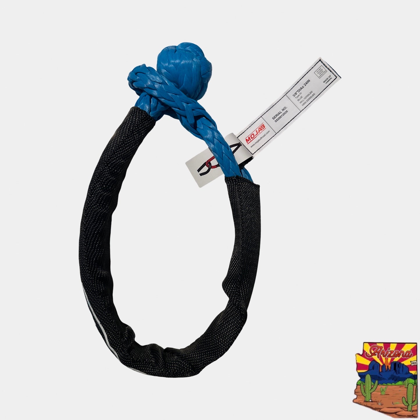 Soft Shackle 3/8'' x 24” with sleeve and bag (Single Shackle) (Lifetime Warranty)