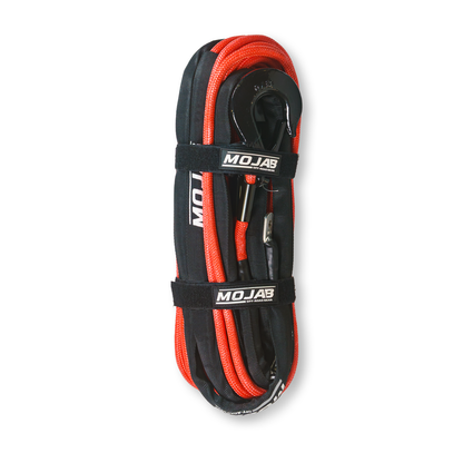 3/8'' x 85' Double Braided Winch Rope with Removeable forged winch hook