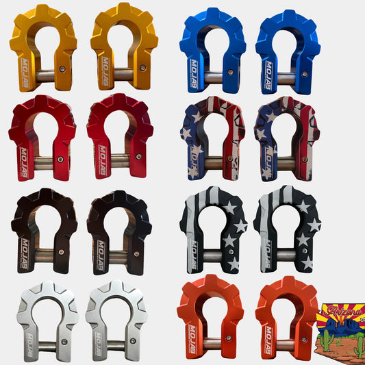 3/4'' Extreme duty Aluminum D-Shackle set (9T) (LIFETIME WARRANTY*)