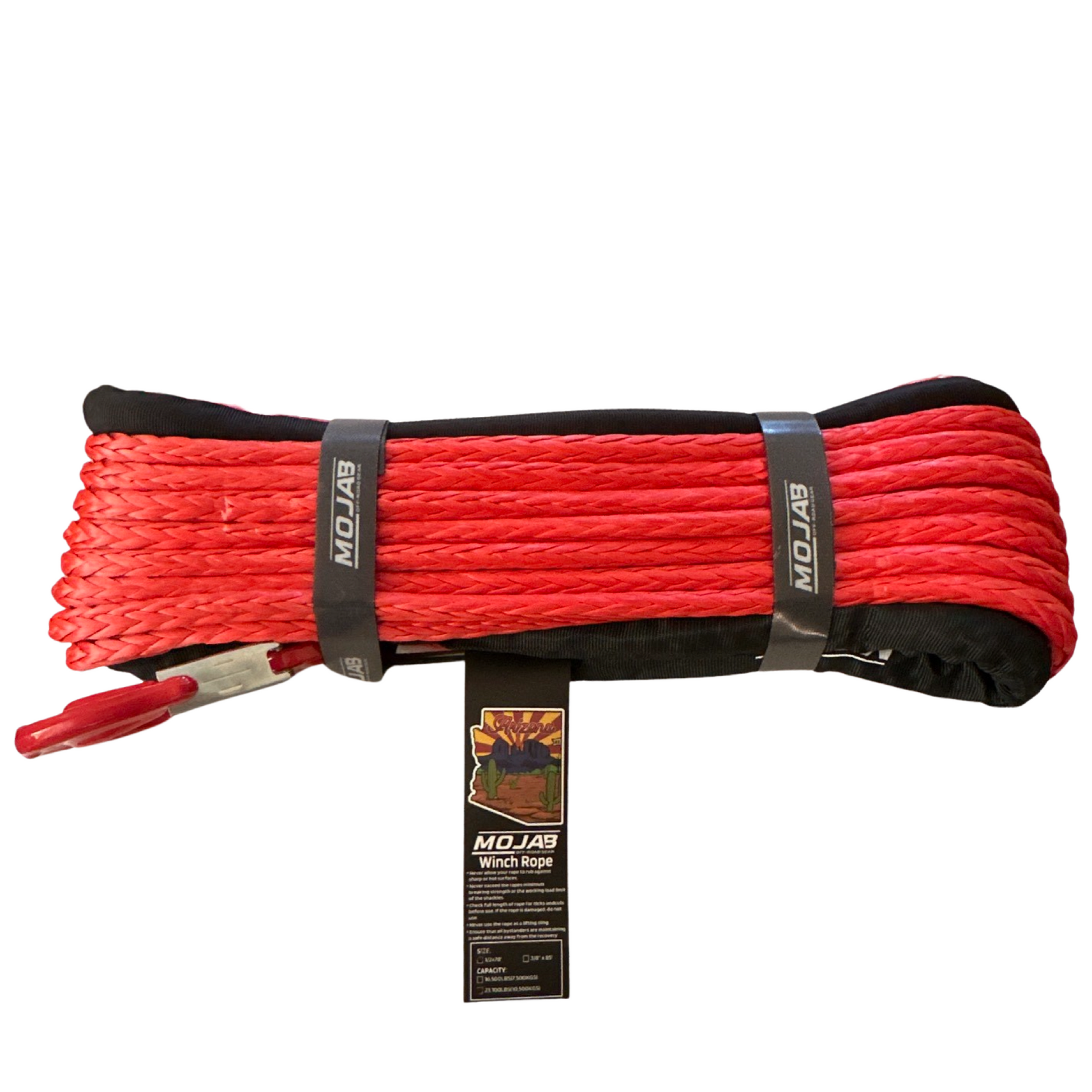 1/2'' x 78' Synthetic Winch Rope with forged winch hook – MOJAB OFFROAD