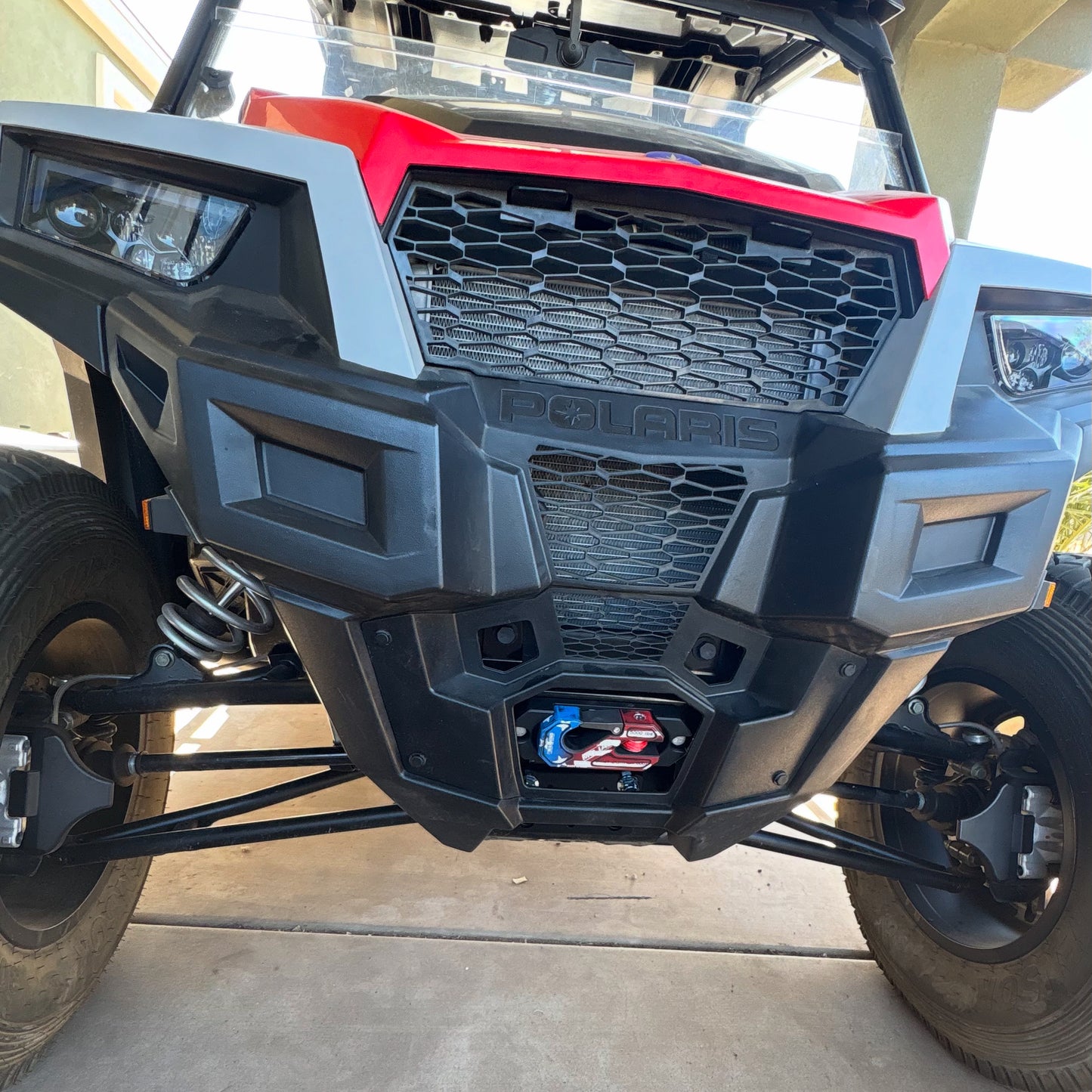 Side By Side / UTV Aluminum Recessed Winch Shackle with Fairlead Kit, closed latch (LIFE TIME WARRANTY*)