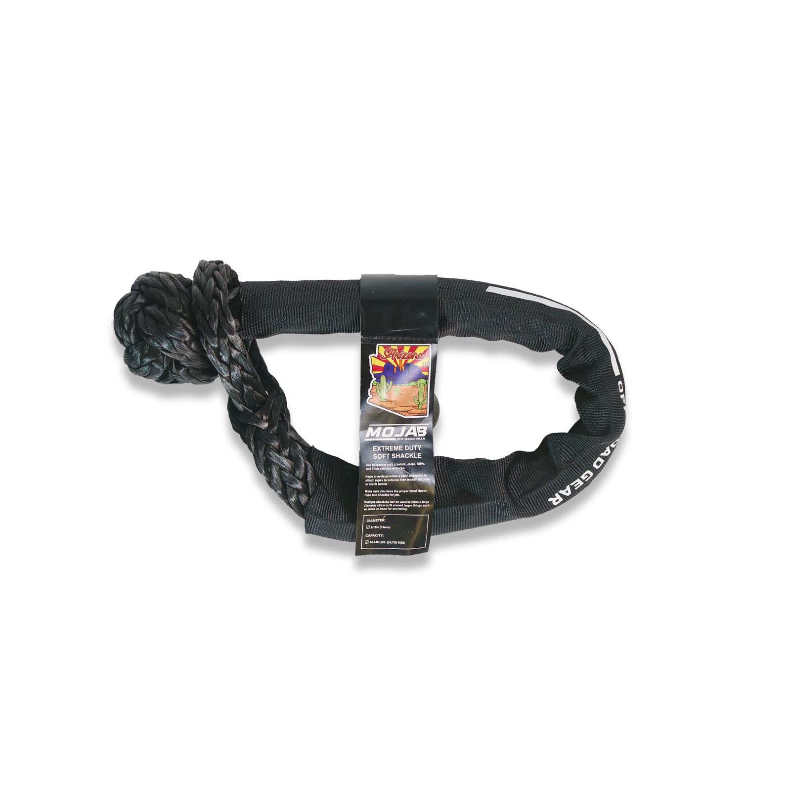 Black  soft shackle for Offroad recovery , for Overland, Jeep, Toyota, Truck,4wd