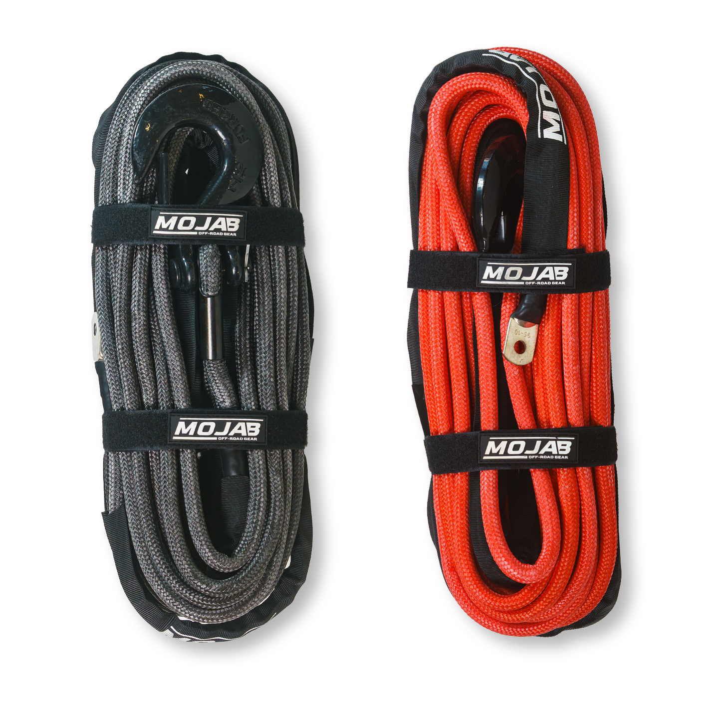 1/2'' x 78' Double Braided Winch Rope with removeable forged winch hook