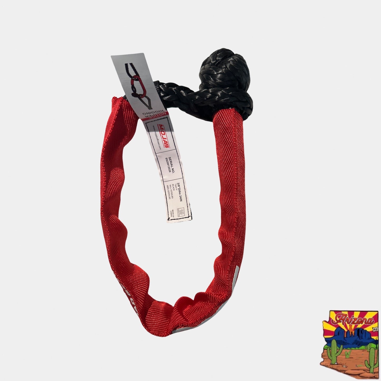 Soft Shackle 3/8'' x 24” with sleeve and bag (Single Shackle) (Lifetime Warranty)