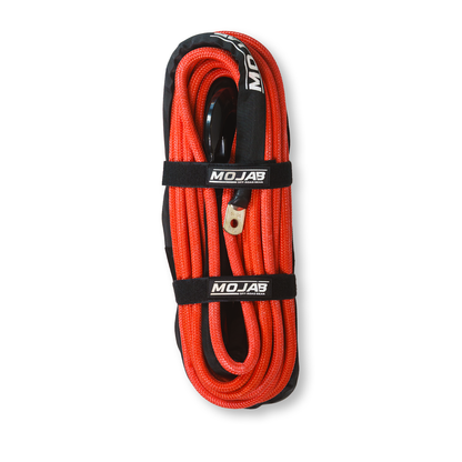 1/2'' x 78' Double Braided Winch Rope with removeable forged winch hook