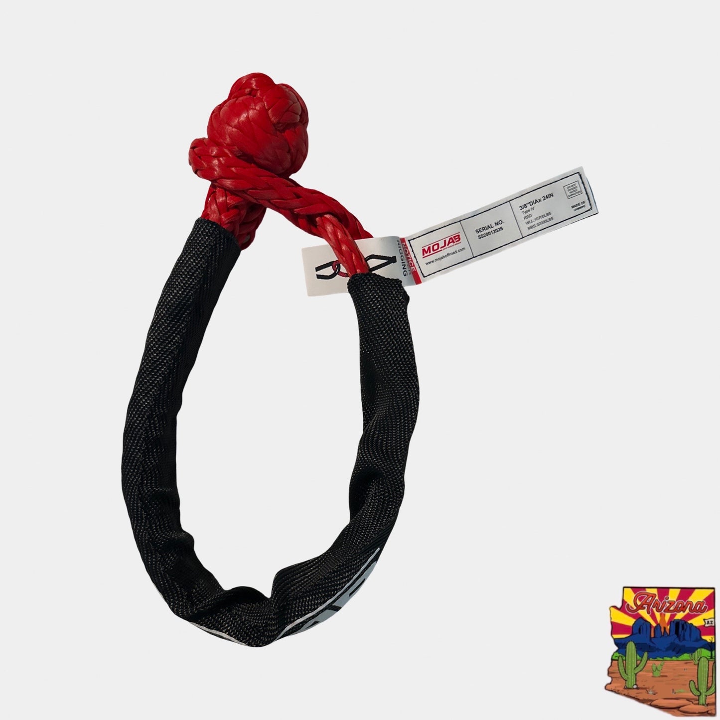 Soft Shackle 3/8'' x 24” with sleeve and bag (Single Shackle) (Lifetime Warranty)