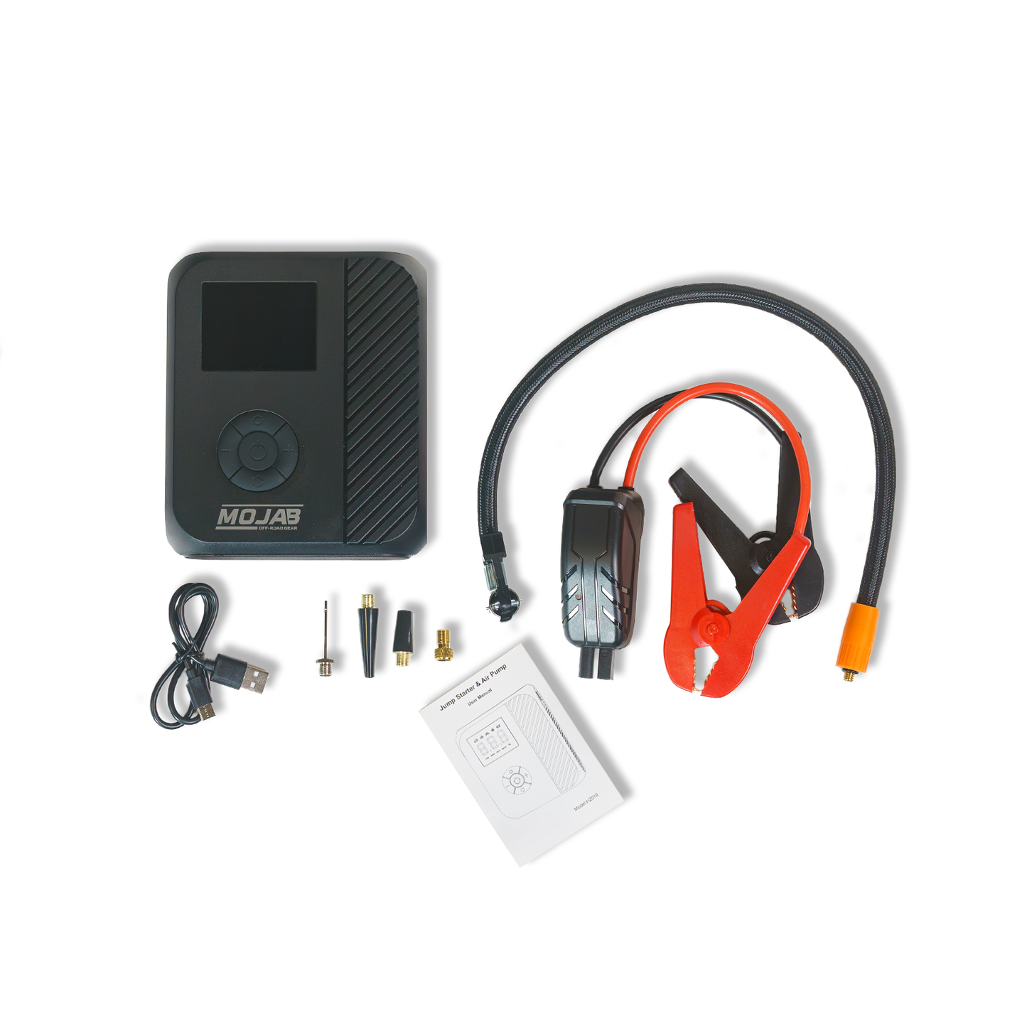 Mojab PowerPro: Portable Jump Starter, Air Compressor & USB