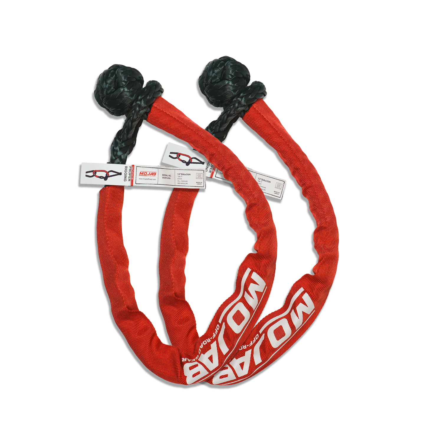 LongReach 1/2'' x 35'' soft shackle  (Set of 2 shackles)  (lifetime Warranty)