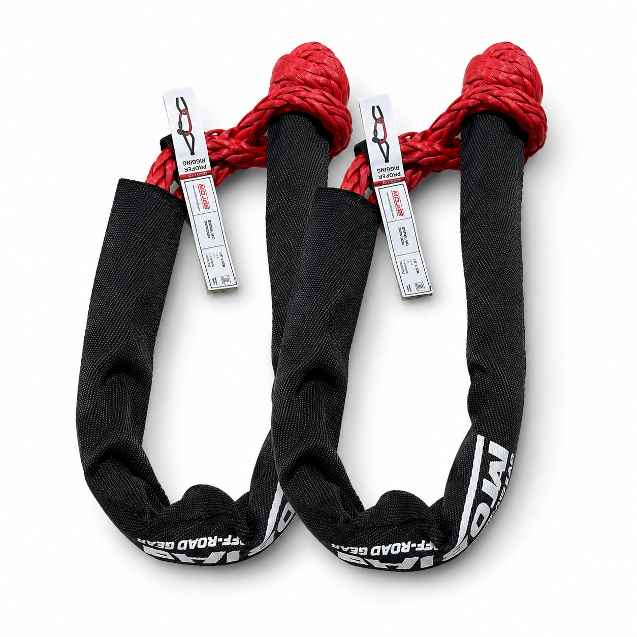 Long Reach 9/16” x 35” soft shackles (set of 2 shackles)(Lifetime Warranty)