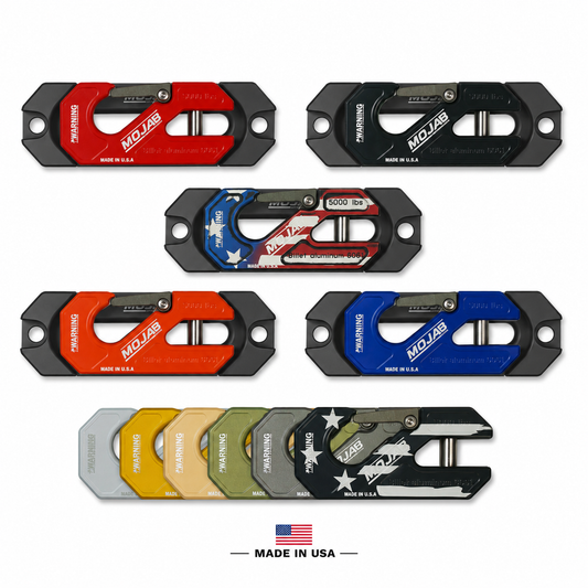 MOJAB UTV/SXS Aluminum Recessed Winch Shackle with Fairlead Kit