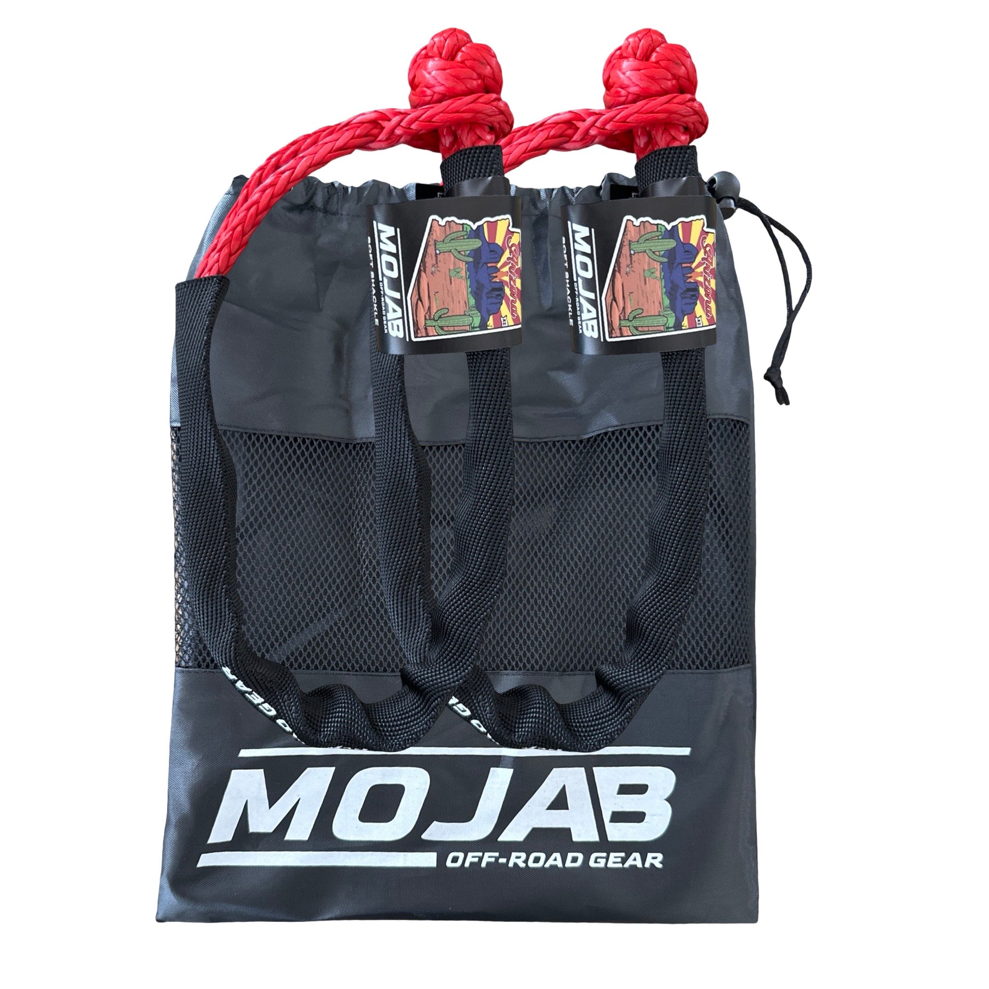 Red Soft Shackle 1/4'' x 24'' with Red Black sleeve and bag