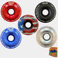 A collection of snatch rings in various colors including red, black, blue, silver, and multicolor, with the MOJAB logo and text indicating the product specifications.